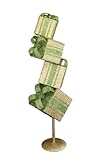 彩か【SAIKA】クリスマス オーナメントツリー Line Gift Box Tree (Gold)ゴールドx緑リボン  CXJ-39go
