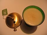 Dark Green Cut Glass Votive Candle with Christmas Tree Icon Brass LID