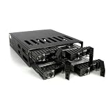 StarTech.com 4 x 2.5 SAS/SATA RAID Backplane for 5.25 Bay - Storage drive cage - black