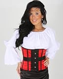 Shaper Corset Victorian Vintage Red Black Satin Authentic Steel Boning Corset Underbust Waist Cincher SC80011L