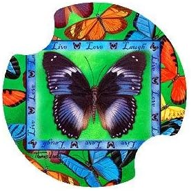 Butterflies Live-Love-Laugh Carsters - Coasters for Your Car