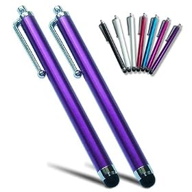 2 x First2savvv purple Touch screen stylus pen for ipad 2 (pm0503)
