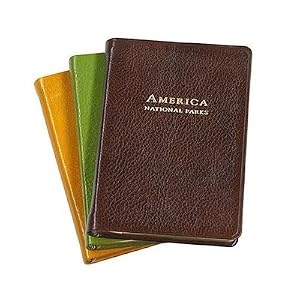 America National Parks and Destination Guide, Genuine Goatskin Leather, 6"