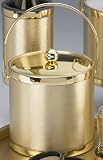 Review Kraftware  / Kraftware 46768 Brushed Silk - Gold 3 Quart Ice Bucket with Bale Handle, Bands and Metal Cover