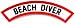 Beach Diver Chevron Patch Embroidered Iron On Scuba Diving Emblem Souvenir
