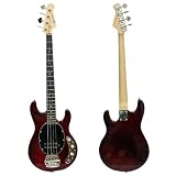 MSB-R1 4 String Electric Bass Guitar-Metallic Red