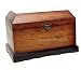 13.75 in x 9.5 in x 9.25 in ht, Wood Bombay Treasure Chest