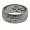 316L stainless steel ring with combination matte and shiny polish and laser cut cross design - Width: 8mm (Size 6)