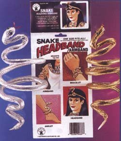 Cleopatra Snake Goldtone Bracelet/Armband Halloween Accessory (B722)