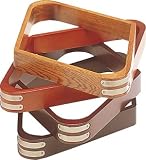 9 Ball Wooden Rack w/ Brass Corners (Oak Finish)