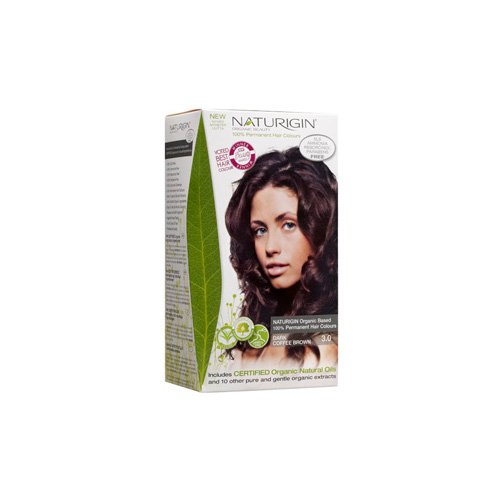 Naturigin Hair Colour - Permanent - Dark Coffee Brown - 1 Count - Dairy Free - Yeast Free - Vegan
