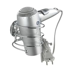 Wenko 18770100 Haartrocknerhalter Turbo-Loc - Befestigen ohne Bohren, Kabelhalter, Chrom, 14 x 7.5 x 11.5 cm