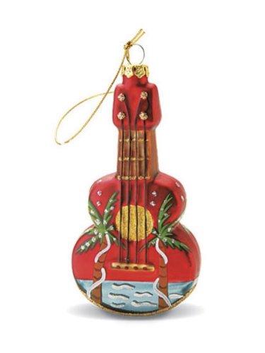 Island Heritage Ukulele Holiday Palm Collectible Glass Ornament Island Heritage Ukulele Holiday Palm Collectible Glass Ornament