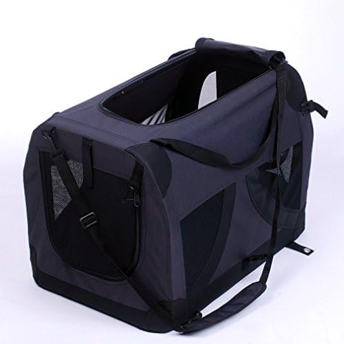 Gardner Pet THE BEST Medium Foldable Soft-Sided with Metal Brace Pet Travel Carrier, Gray