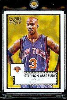 2005 06 Topps Style '52 Stephon Marbury New York Knicks Basketball Card #85 - Mint Condition - In Protective Display Case !!