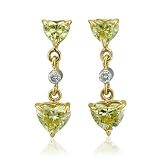 41jE7qGEByL. SL160  18k Yellow Gold Heart Shape Yellow Diamond Drop Earrings 1.37 carat