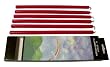 Biedermann & Sons Elements 10-Inch Straight Candles, Cranberry, Set of 6