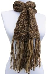 Handmade Scarf - Warm Mocha Blend (100% Hand-knitted)
