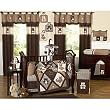 Chocolate Teddy Bear Baby Boys Bedding 9pc Crib Set