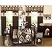 Chocolate Teddy Bear Baby Boys Bedding 9pc Crib Set