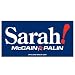 Sarah! McCain - Palin 2008 Bumper Sticker (Blue)