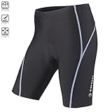 Tenn Ladies Viper 8 Panel Padded Cycling Shorts - Black/Placid Blue - 14