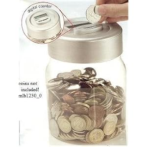 New Digital LCD £ Coin Counting Money Saving Bank / Jar