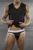 C-in2 Bamboo Strong Arm V-Neck Sleeveless Shirt for Men - Black
