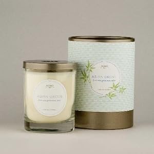 Asian Grove, KOBO Pure Soy Candle with Cylindrical Gift Box from the Origami Collection