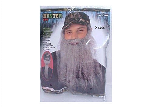 5 shipped per order .. Duck Dynasty Hunter Costume Camo Hat Wig Beard Set Halloween