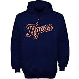 Nike Detroit Tigers Navy Blue Youth Tackle Twill Hoody Sweatshirt