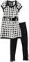 Guess Girls 2-6x Short Sleeve Sweater Dress With Legging,Black,L(6X)