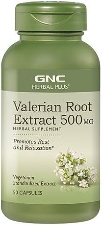 GNC Herbal Plus Valerian Root Extract 500mg 50 caps