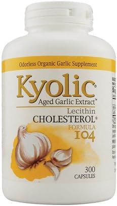 New - Kyolic Aged Garlic Extract Cholesterol Formula 104 - 300 Capsules