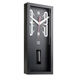 CUPECOY DESIGN Wooden Pendulum Wall Clock in Black