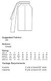 Heian Japanese Woman's Underwear (Kosode and Hakama) Pattern