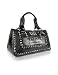 Roccobarocco Punk - Studded Black Eco-leather Satchel Bag