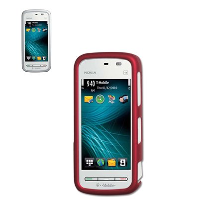Fashionable Perfect Fit Hard Protector Skin Cover Cell Phone Case for Nokia Nuron 5230 T-Mobile - RED