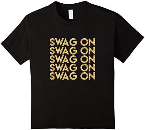 Kids Swag On - Gangster Get Your Swag On Swagger T-Shirt 12 Black