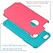 iPhone 6 Plus / 6S Plus Case, MagicSky Anti-Scratch Slim Dual Layer Silicone + PC Hard Case Cover for iPhone 6 Plus / iPhone 6S Plus - Sky Blue/Rose Red