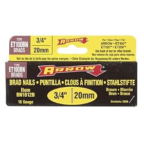 Arrow Fastener BN1812B 3 4-Inch Brown 18 Gauge Brads by Arrow
