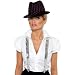 SILVER SEQUIN BRACES LADY GANGSTER FANCY DRESS COSTUME