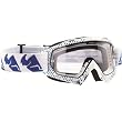 Thor MX Enemy Printed Adult Dirt Bike Motorcycle Goggles w/ Free B&F Heart Sticker Bundle - Blue/Diamond