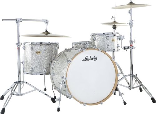 Ludwig Centennial 4-Piece Shell Pack with 24 Bass Drum Silver Sparkle