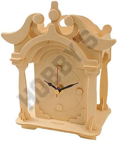 Wood Craft Assembly Shelf Clock Wooden Construction Clock Kit
