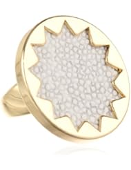 House of Harlow 1960 "White Sand" 14k Gold-Plated Sunburst Ring