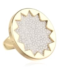 House of Harlow 1960 "White Sand" 14k Gold-Plated Sunburst Ring