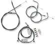 Baron Custom Accessories Stainless Handlebar Cable and Line Kit - Standard Bar BA-8081KT