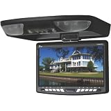 Tview T90dvfd-black All in One Huge 9 Inch Flip Down, Roof Mount Car Monitor 
