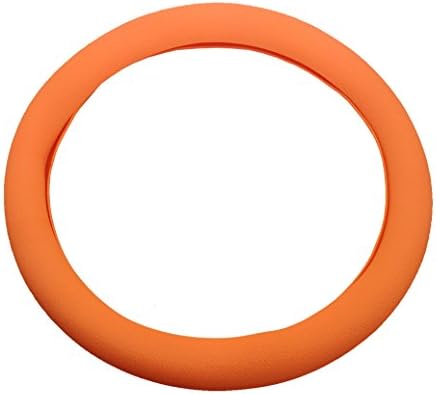 Woncovers Eco Friendly Soft Silicone Car Steering Wheel Cover Protector Case 5 Colors (Orange)